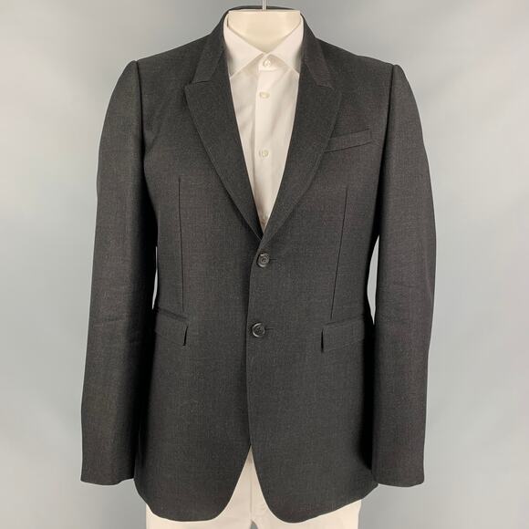 BURBERRY PRORSUM Size 44 Regular Charcoal Wool Notch Lapel Sport Coat - Picture 1 of 8